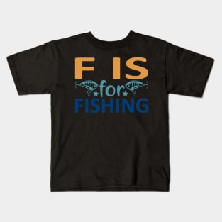 fis for fishing Kids T-Shirt